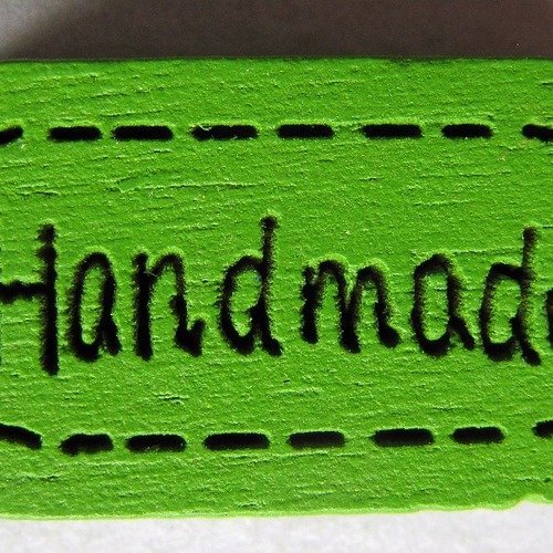 Lot de 2 boutons en bois hand made 2 ( vert )