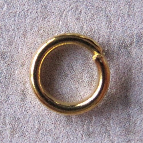 Lot de 20 anneaux en métal doré - 4  mm