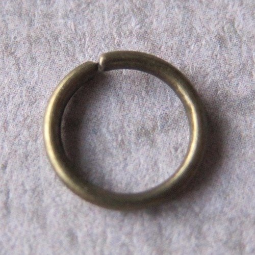 Lot de 10 anneaux en bronze - 6 mm