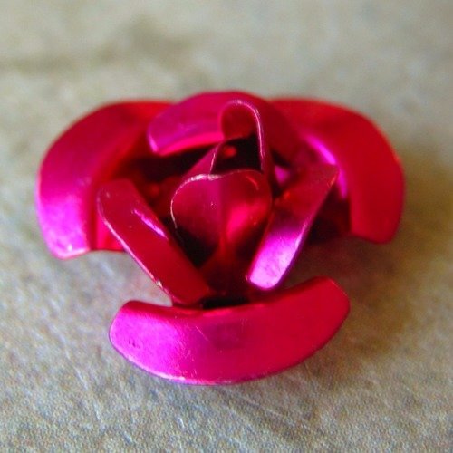 Lot de 20 perles rose en aluminium ( fuchsia )