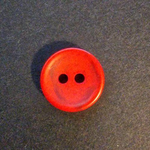 Lot de 4 boutons résine - effet faux bois - rouge