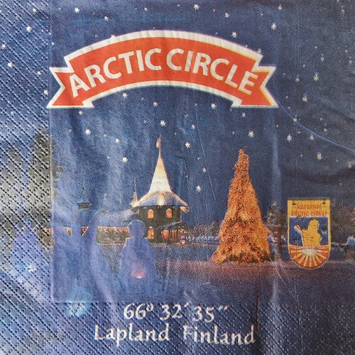 Lot de 2 serviettes en papier - cercle arctique