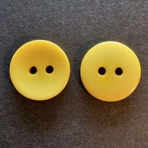 Lot de 4 boutons jaune acrylique