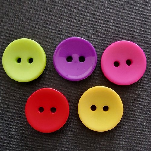 Lot de 4 boutons ronds acrylique
