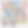 Lot de 17 stickers autocollants transparents champignon (lot 1)