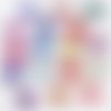 Lot de 17 stickers autocollants transparents fleurs (lot 1)