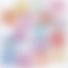 Lot de 17 stickers autocollants transparents fleurs (lot 2)