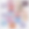 Lot de 16 stickers autocollants transparents fleurs (lot 3)