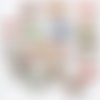 Lot de 17 stickers autocollants - champignons colorés, forêt (lot 1)