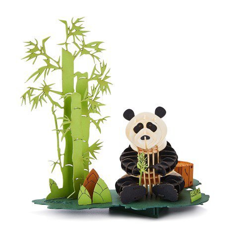 Kit de construction panda - diy puzzle 3d en papier compressé - neuf dans sa boite d'origine