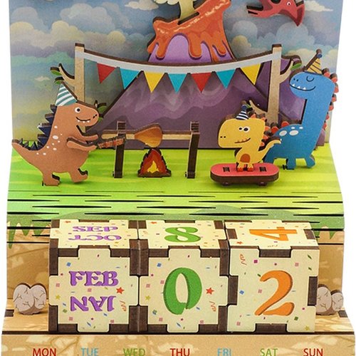 Kit de montage - diy - calendrier, fête jurassique, dinosaures