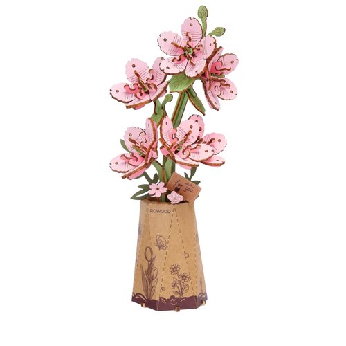 Kit de montage - diy - puzzle 3d en bois - fleur sakura