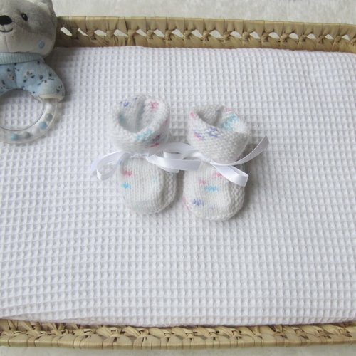 Chaussons 0/1 mois multicolore