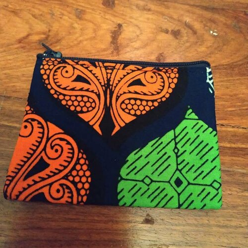 Pm011 - petite pochette en wax (11cm*8cm)