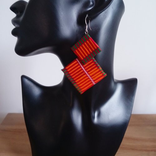Bo-001 : boucles d'oreilles en wax