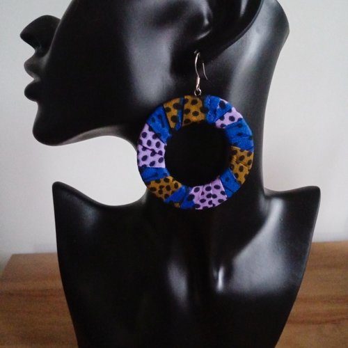 Bo-002 : boucles d'oreilles en wax