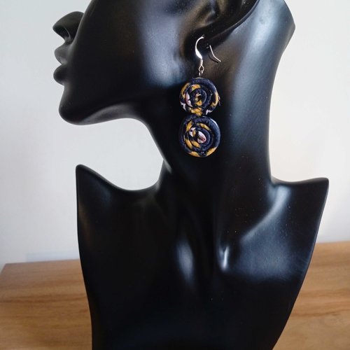 Bo-004 : boucles d'oreilles en wax