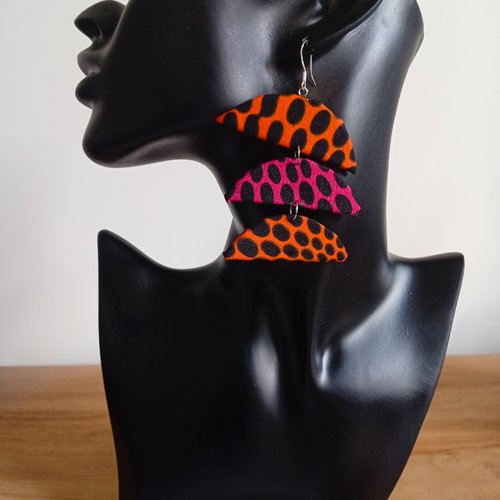 Bo-006 : boucles d'oreilles en wax