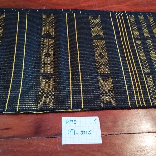 Pm3-006 - véritable bande de pagne manjak tissé coton