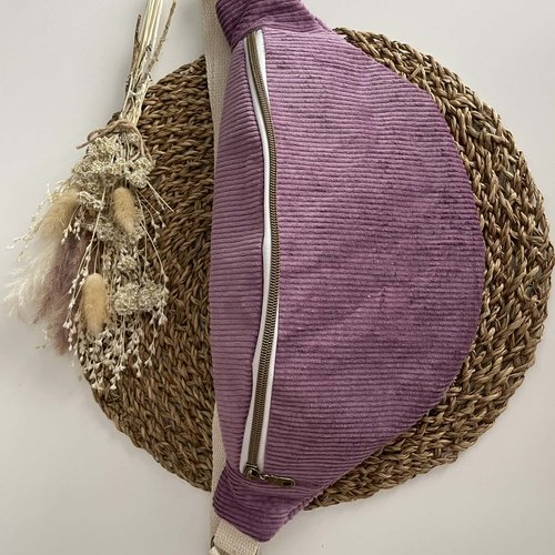 Sac banane en velours fait main