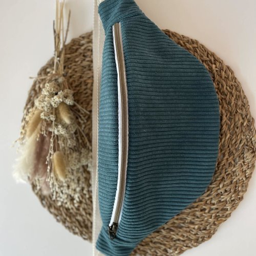 Sac banane en velours fait main