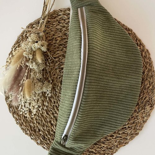 Sac banane en velours fait main