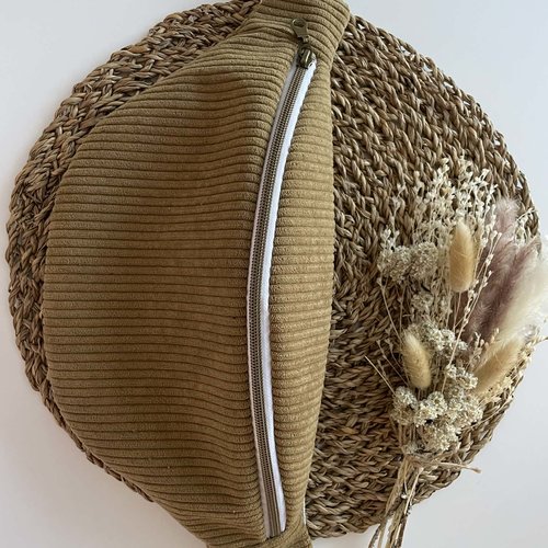 Sac banane en velours fait main