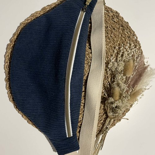 Sac banane en velours fait main