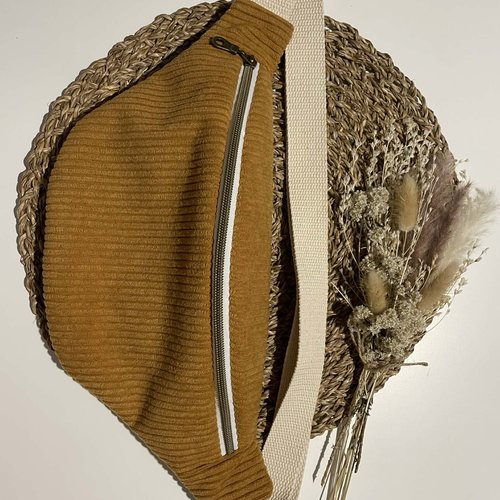 Sac banane en velours fait main