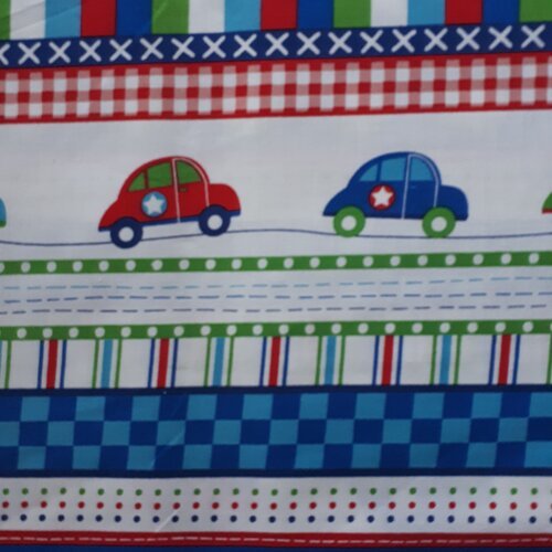 Tissu patchwork  - voitures - coupon 45 x 55 cm