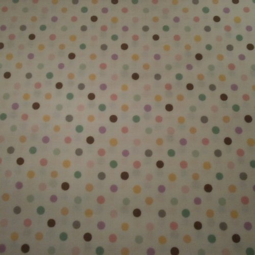 Tissu patchwork - petits pois  - dottie's sweet shop - coupon 45 x 55 cm