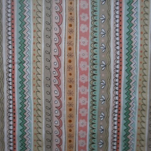 Tissu patchwork  - doodle days heads - coupon 45 x 55 cm