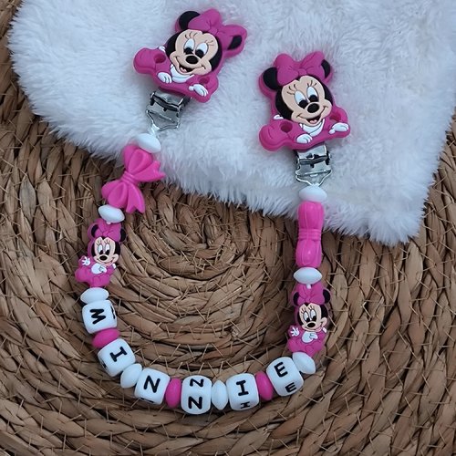 Attache doudou minnie personnalisé
