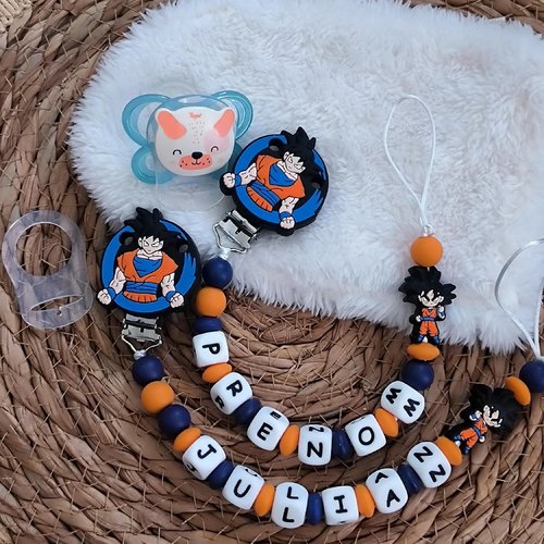 Attache tétine dragon ball z personnalisée