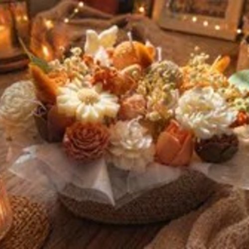Bouquet de fleurs bougies parfumées