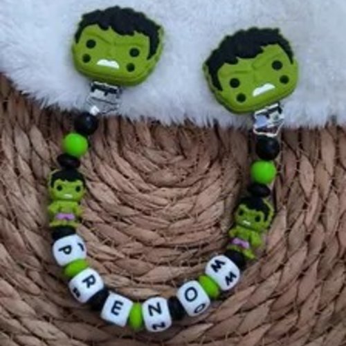 Attache doudou hulk personnalisé