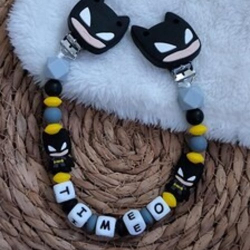 Attache doudou batman personnalisé
