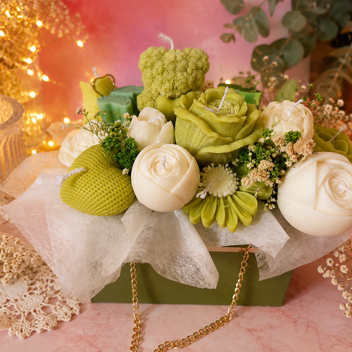 Bouquet de fleurs bougies parfumées