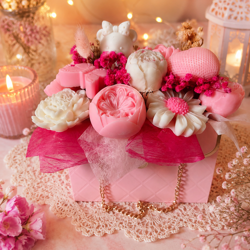Bouquet de fleurs bougies parfumées