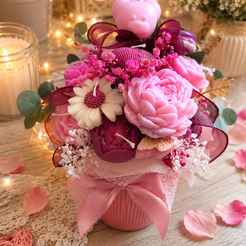 Bouquet de fleurs bougies parfumées