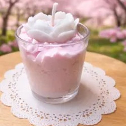 Bougie gourmande rose ancienne