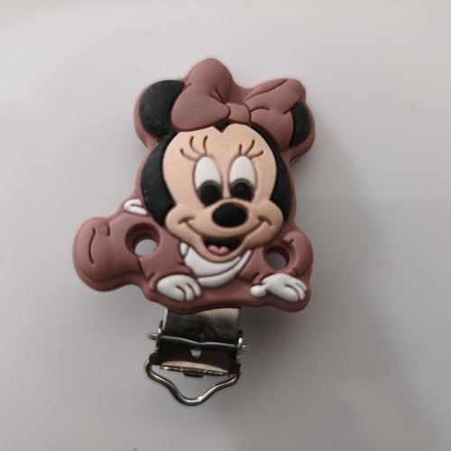 Clip silicone minnie + perle minnie