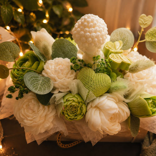 Bouquet de fleurs bougies parfumées