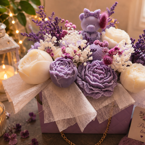 Bouquet de fleurs bougies parfumées