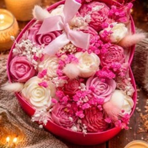 Bouquet de fleurs bougies parfumées