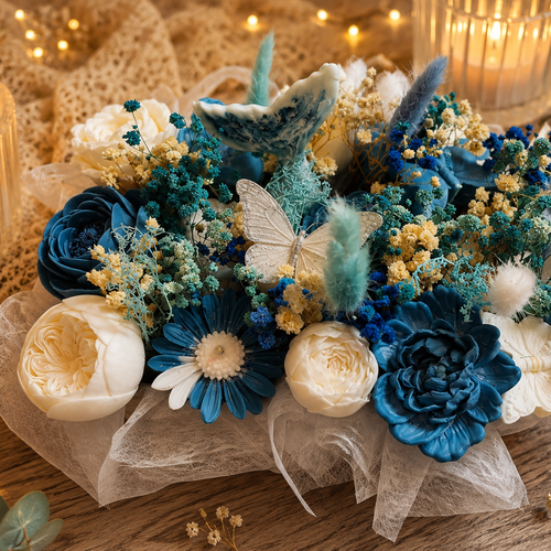 Bouquet de fleurs bougies parfumées
