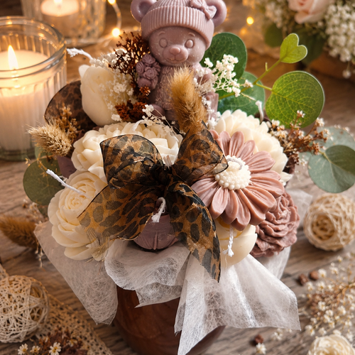 Bouquet de fleurs bougies parfumées