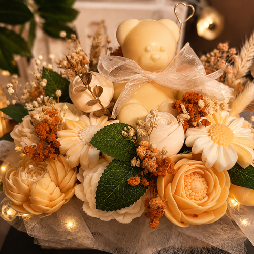Bouquet de fleurs bougies parfumées
