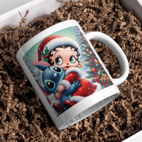 Mug noël stitch et betty boop
