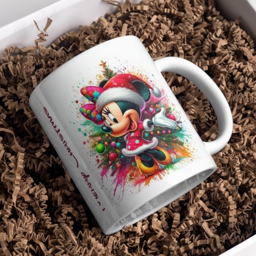 Mug noël minnie personnalisé